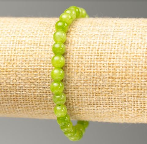 Elastic bracelet with imitation onyx (acrylic), bead diameter 6.5 mm, length 18 cm