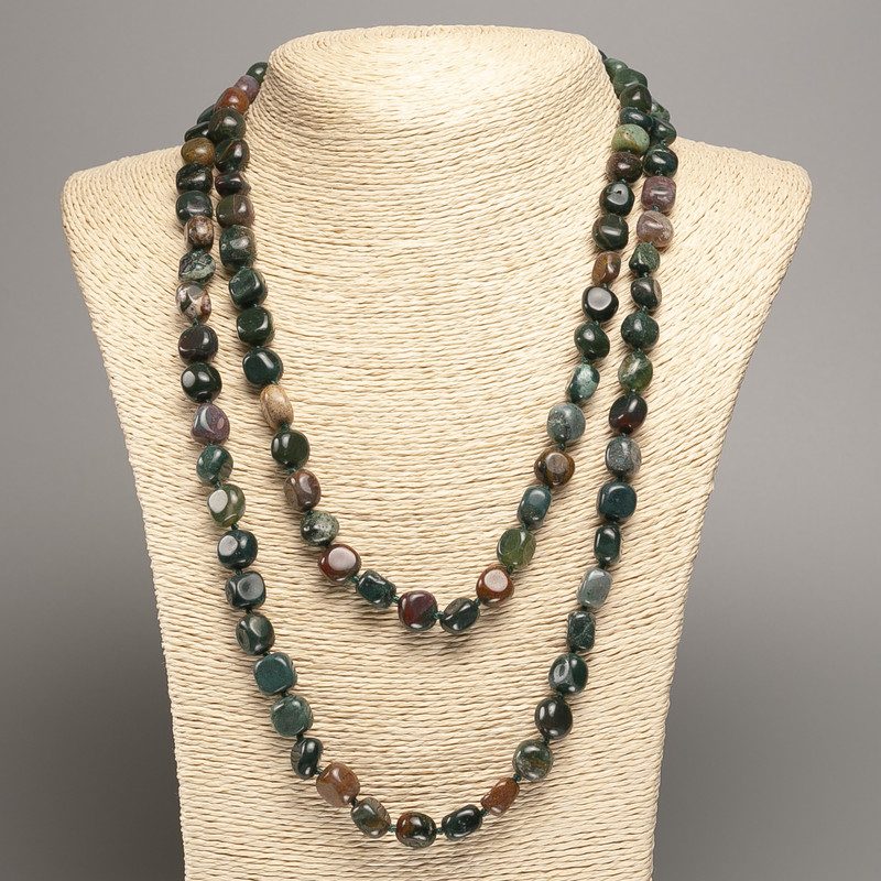 Long Green Jasper Necklace