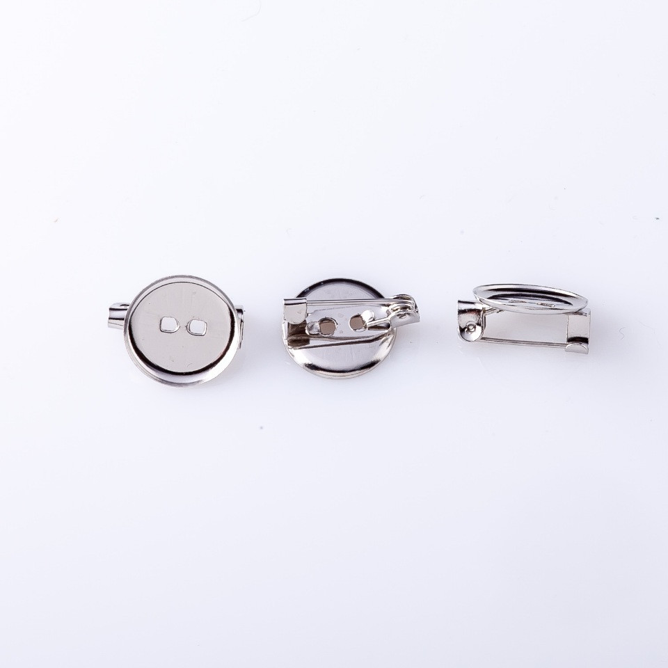 Price per pack / 10 pcs. Brooch base, diameter 1.3 cm