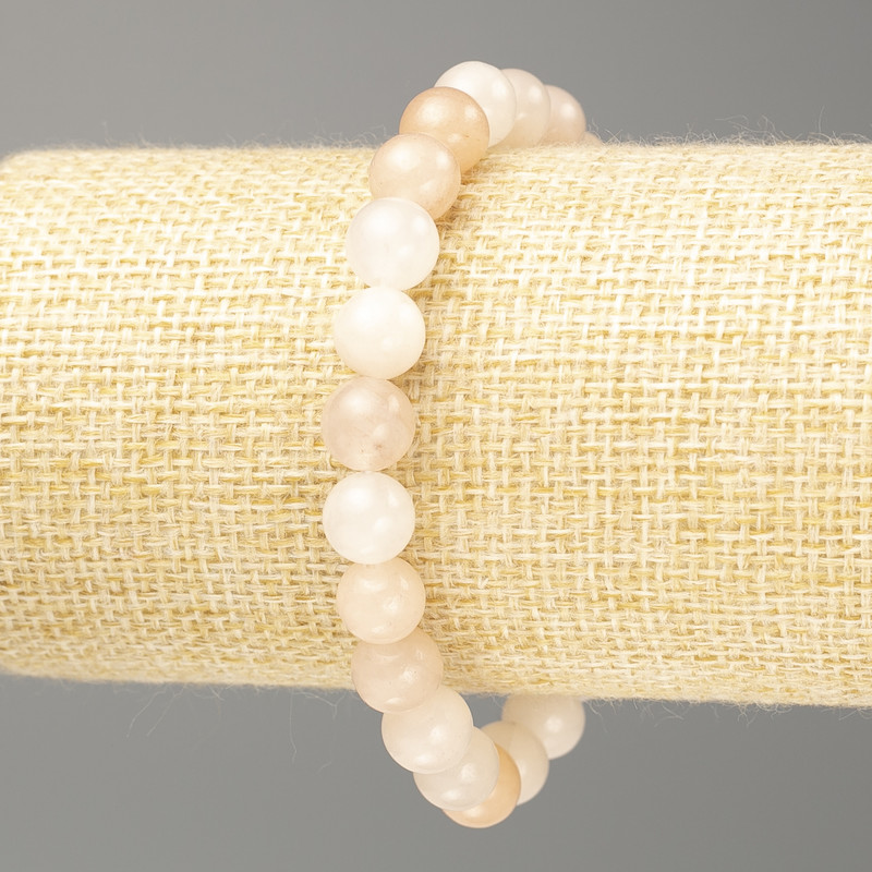 Selenite Bracelet (Acrylic) smooth beads, 8mm diameter, 18 cm length (stretch)