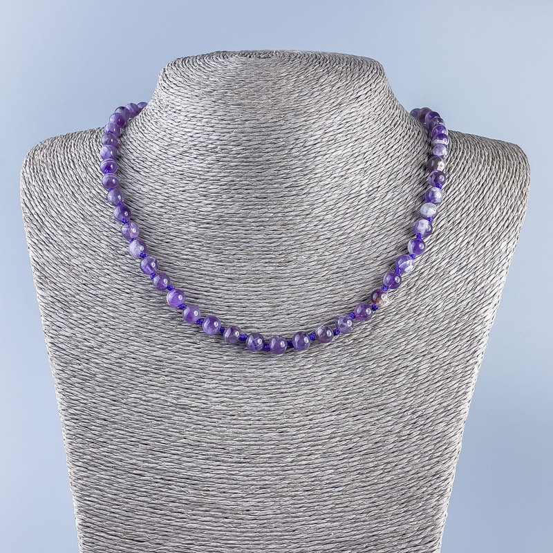 Natural Amethyst Bead Necklace