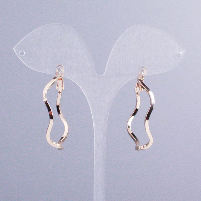 Xuping hoop earrings with 18K gold plating, thickness about 2 mm, diameter 35 mm