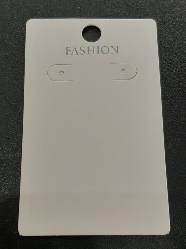 Earring display card 7.5×4.5 cm, cardboard, for 100 pcs