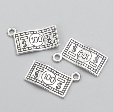 Pendant hardware 'Money' 7x13 mm, packaging 25 pcs +/-